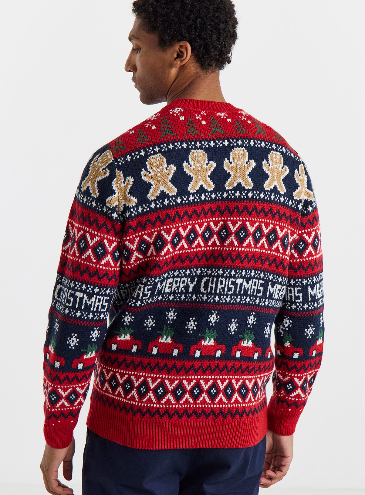 JACAMO Knitted Fair Isle Christmas Jumper M - Image 2 thumbnail
